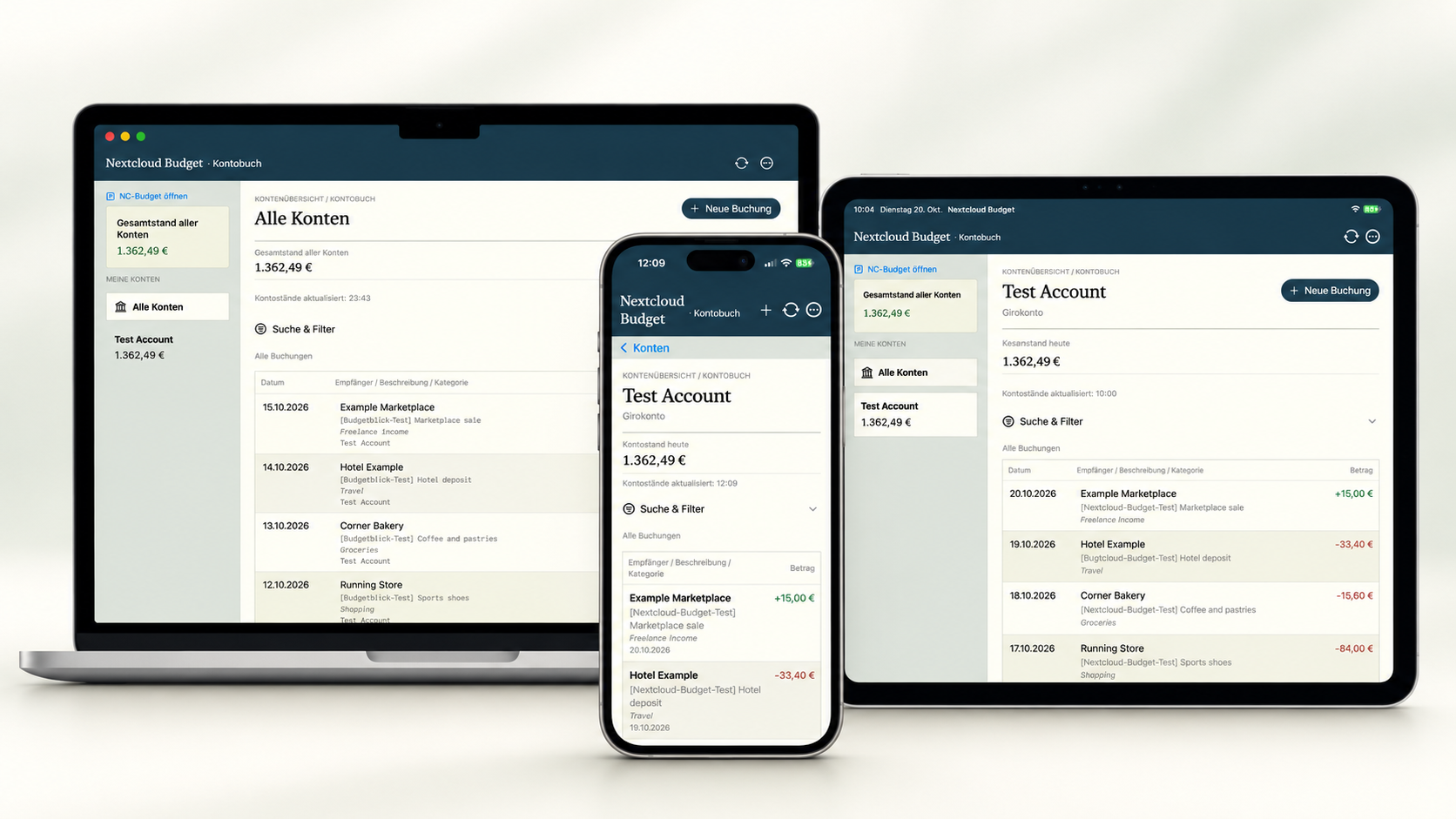 Budgetwerft: das Kontobuch gemeinsam auf Mac, iPhone und iPad